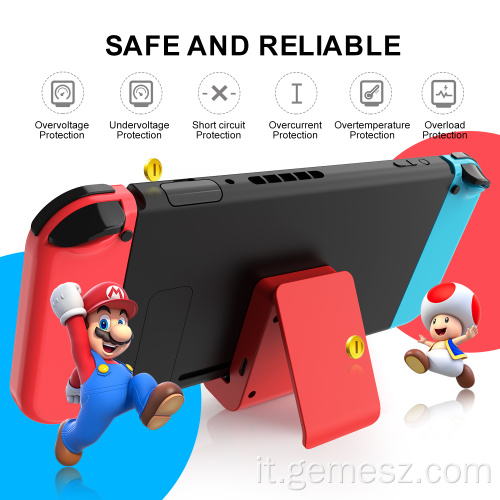 Stazione di ricarica pieghevole portatile per Nintendo Switch